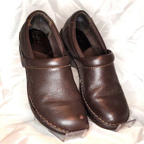 Born Concepts BOC Women's Clogs Size 9 Brown Leather Slip-on Shoes Peggy Comfort - Picture 1 of 15